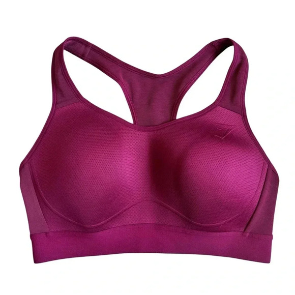 Gymshark Other - Gymshark Lightweight High Support Sports Bra Burgundy Plum Pink Size M